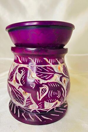 Buhardanlık Obsidye taşı El İşi Feng Shui Fil sembolü Buhurdanlık