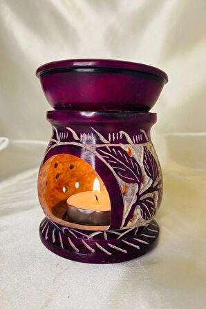 Buhardanlık Obsidye taşı El İşi Feng Shui Fil sembolü Buhurdanlık