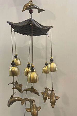 Deprem Zili Çanı Duvar Rüzgar Çanı Zili Feng Shui Ejderha Yılı Metal Borulu Yunus Pagoda Objeli