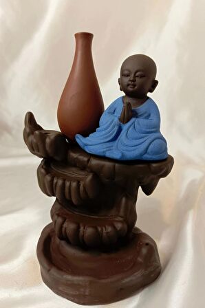Geri Akış Tütsülük Ters Akış Konik Çubuk Tütsü Seramik Feng Sui Budha Anjali Mudra