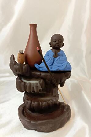 Geri Akış Tütsülük Ters Akış Konik Çubuk Tütsü Seramik Feng Sui Budha Anjali Mudra