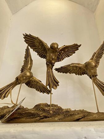 Kırlangıç Ebabil Kuşları Biblo Gold
