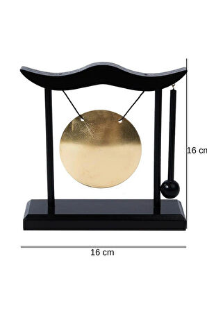 Metal Gong Feng Shui Pirinç Yin Yang Masa Üstü İsim Yazı Yazılabilir