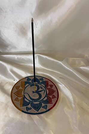 Aum Om Hand Made El İşi Feng Shui Ejderha Yılı Doğal Obsidyen Taşı Çubuk Konik Tütsülük