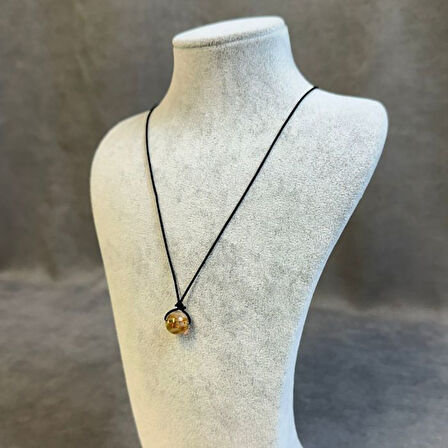 Uretti - Tuğba 6667 9353 El Yapımı Sitrin Doğal Taş Kolye