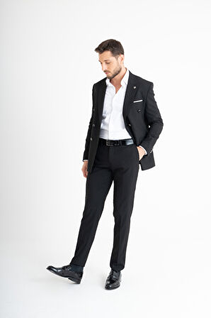 Slim Fit Takım Elbise - Siyah 50