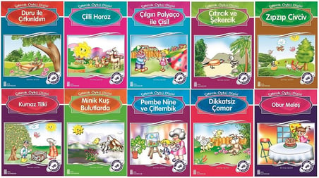 2.Sınıf Öğretmen Tavsiyeli Okumayı Sevdiren 32 Sayfa 10 Kitaplık Hikaye Seti (Slime Set Hediyeli)