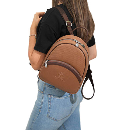 Silver Polo  Kadın  945-45561 SILVER POLO SIRT ÇANTASI M86 KARAMEL-MAT KAHVE