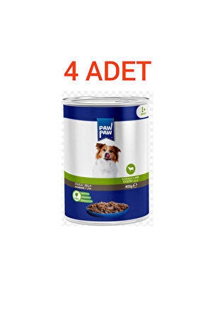 PAW PAW KUZU ETLİ KÖPEK KONSERVESİ 400GR.X4ADET