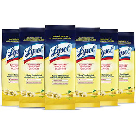 Lysol Yüzey Temizleyici Antibakteriyel Mendil x6