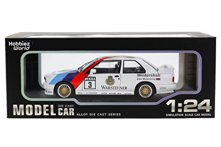 Hobbiez World 1:24 BMW M3 E30 DTM Warsteiner Die-Cast Metal Model Araba