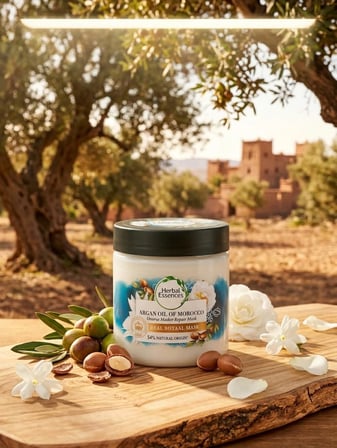 Hissiyat & Doku: "Saçlarında İpeksi Yumuşaklık ve Parlak Parlaklık"Herbal Essences Argan Yağı Onarıcı Saç Maskesi(250 ml)