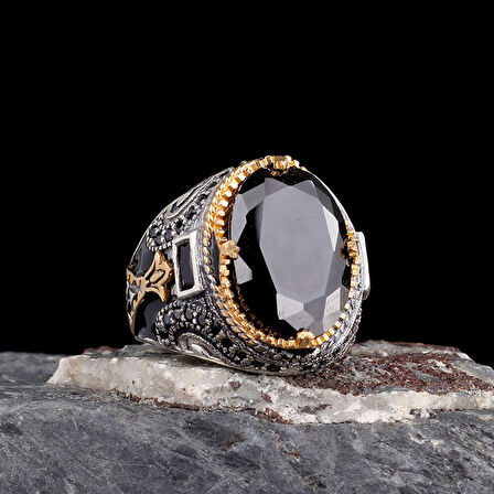 Senin Silver – Gölgeli Yol 925 | Vintage Dokulu Erkek Gümüş Yüzük