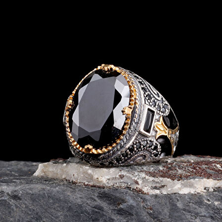 Senin Silver – Gölgeli Yol 925 | Vintage Dokulu Erkek Gümüş Yüzük