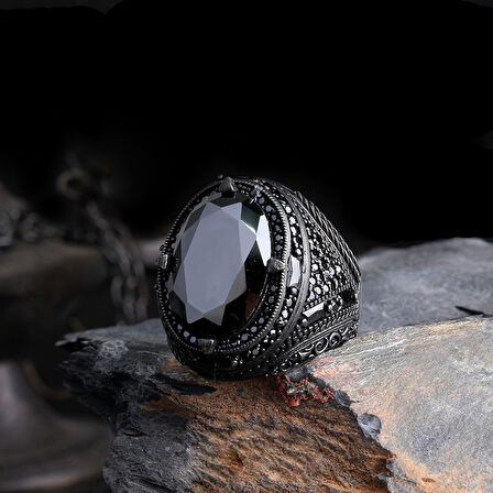 Senin Silver – Zirve 925 | Büyük Taşlı Erkek Gümüş Yüzük