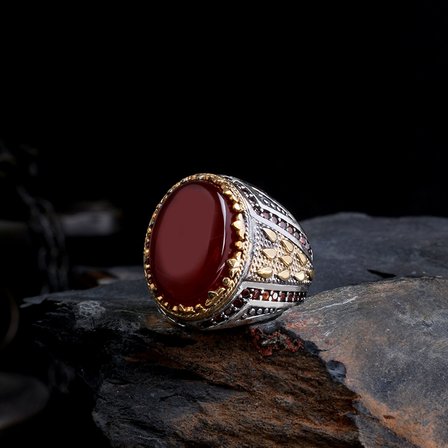 Senin Silver – Miras 925 | Geleneksel Motifli Gümüş Erkek Yüzük