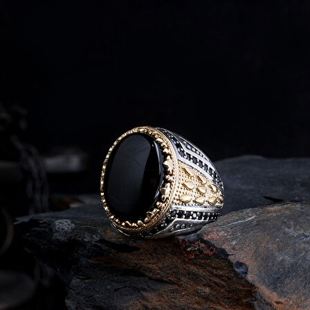 Senin Silver – Miras 925 | Geleneksel Motifli Gümüş Erkek Yüzük