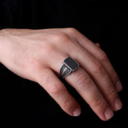 Senin Silver – Derin İz 925 | Sanatsal Dokulu Gümüş Yüzük