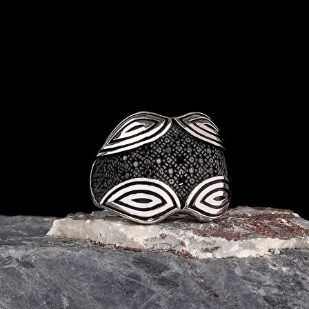 Senin Silver – Derin İz 925 | Sanatsal Dokulu Gümüş Yüzük