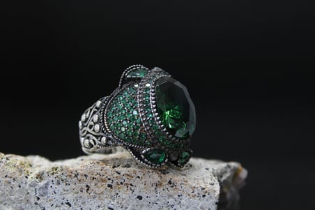 Senin Silver 925 Ayar Erkek Gümüş Yüzük – Hatt-ı Aşk El İşçiliği