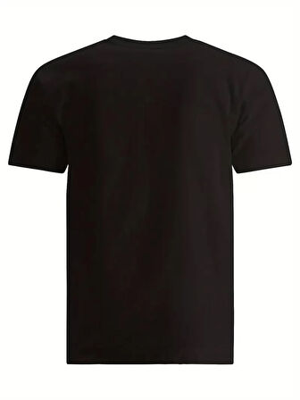 20/1 Penye Compack SPACEBALLS Erkek Baskılı Oversize Bisiklet Yaka Kısa Kol Yazlık T-shirt - Siyah