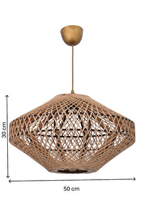 Bohem,Rustik,Jüt,Doğal,Hasır,El Yapımı Sarkıt Avize