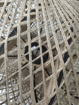 doğal-Bohem,Rustik,Modern,Jüt,Hasır,El Yapımı Sarkıt Avize