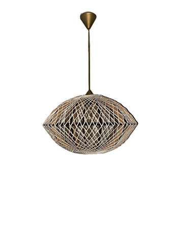 doğal El Yapımı bohem-Rustik-Modern-Jüt-Hasır-Sarkıt Avize