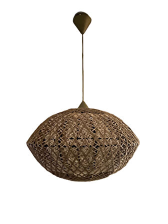 Doğal,El Yapımı Bohem-Rustik-Modern-Hasır-Jüt-Sarkıt Avize