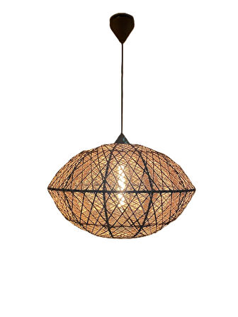 Doğal,El Yapımı Bohem-Rustik-Modern-Hasır-Jüt-Sarkıt Avize