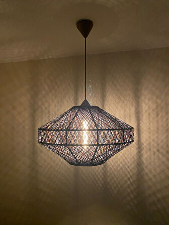 Doğal,El Yapımı -bohem-Rustik-Modern-Simli-Sarkıt Avize