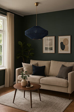 Doğal,El Yapımı Bohem,Rustik,Modern-Simli - Sarkıt Avize