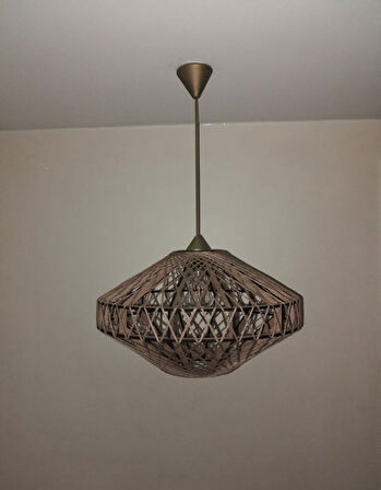 Doğal,Hasır,El Yapımı  Bohem,Rustik,Jüt,Sarkıt Avize