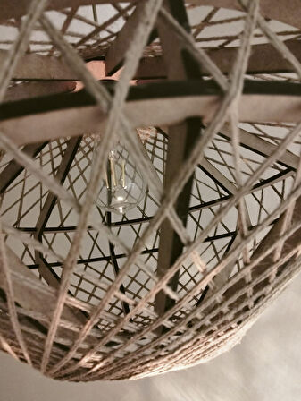 Doğal,Hasır,El Yapımı  Bohem,Rustik,Jüt,Sarkıt Avize