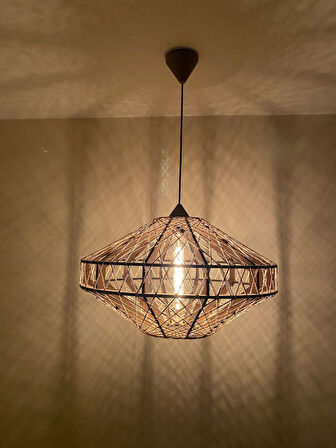 Doğal,El Yapımı Bohem,Rustik,Modern,Jüt,Sarkıt Avize