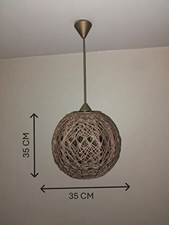 Doğal el yapımı  Bohem-Rustik-Modern-Jüt-Yapımı Sarkıt Avize