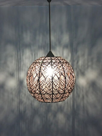 Doğal el yapımı  Bohem-Rustik-Modern-Jüt-Yapımı Sarkıt Avize