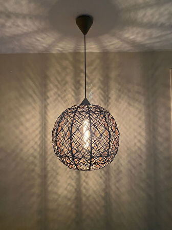 Doğal el yapımı  Bohem-Rustik-Modern-Jüt-Yapımı Sarkıt Avize