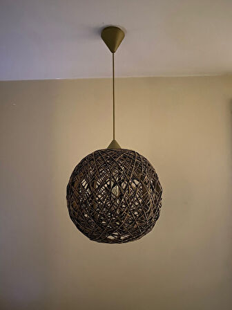 Doğal el yapımı  Bohem-Rustik-Modern-Jüt-Yapımı Sarkıt Avize