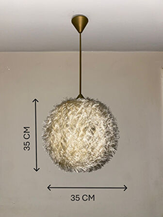 Doğal el yapımı  Bohem-Rustik-Modern-Jüt-Yapımı Sarkıt Avize