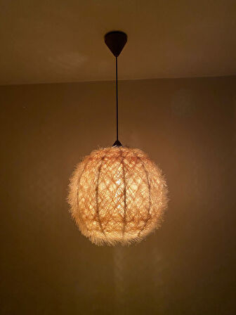 Doğal el yapımı  Bohem-Rustik-Modern-Jüt-Yapımı Sarkıt Avize