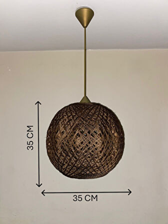 Doğal el yapımı  Bohem-Rustik-Modern-Jüt-Yapımı Sarkıt Avize