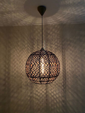 Doğal el yapımı  Bohem-Rustik-Modern-Jüt-Yapımı Sarkıt Avize