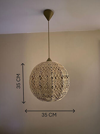 Doğal el yapımı  Bohem-Rustik-Modern-Jüt-Yapımı Sarkıt Avize