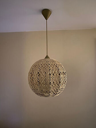 Doğal el yapımı  Bohem-Rustik-Modern-Jüt-Yapımı Sarkıt Avize