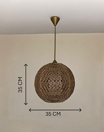 Doğal el yapımı  Bohem-Rustik-Modern-Jüt-Yapımı Sarkıt Avize