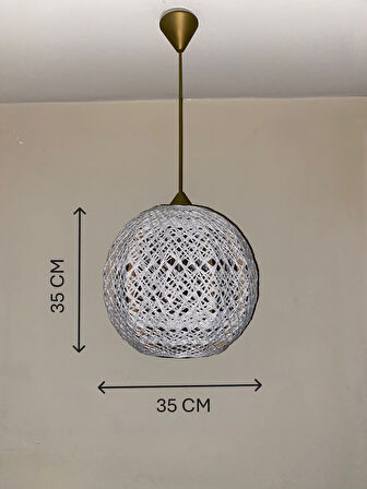 Doğal el yapımı  Bohem-Rustik-Modern-Jüt-Yapımı Sarkıt Avize