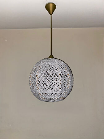 Doğal el yapımı  Bohem-Rustik-Modern-Jüt-Yapımı Sarkıt Avize