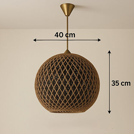 Doğal el yapımı  Bohem-Rustik-Modern-Jüt-Yapımı Sarkıt Avize