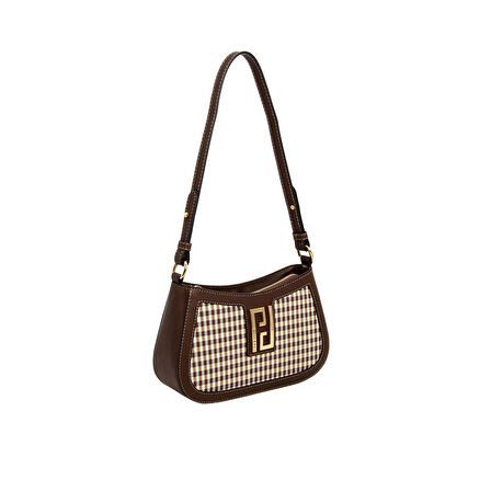 Silver Polo  Kadın Çapraz Çanta 1132-45598 SILVER POLO ÇAPRAZ BAYAN ÇANTASI M191 KAHVE SARI-MAT KAHVE